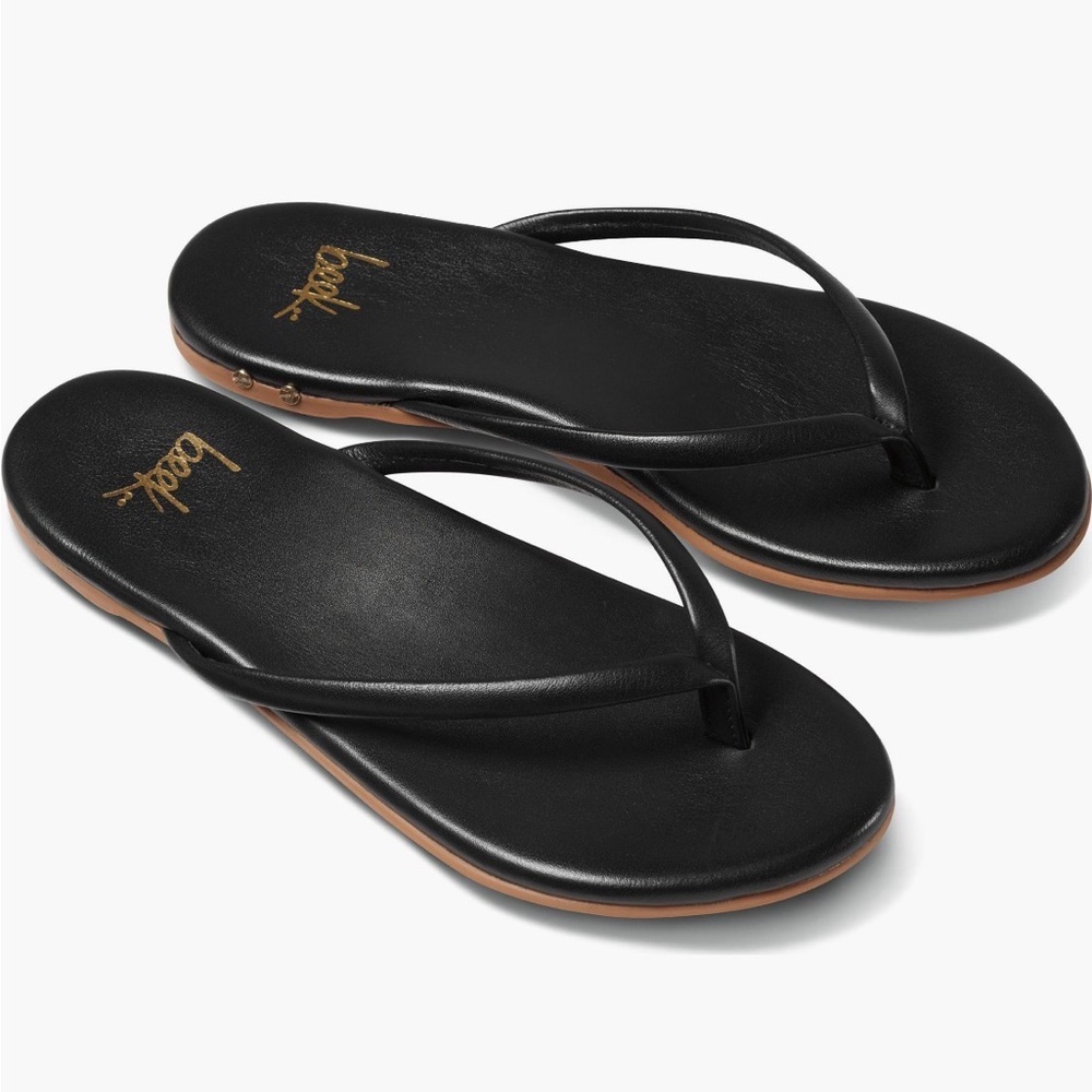 Beek Sunbeam women’s leather flip-flops Size 9